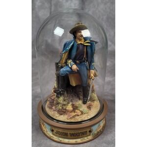 Vintage John Wayne Limited Edition Figurine Cloche Western Cowboy Desert Scene